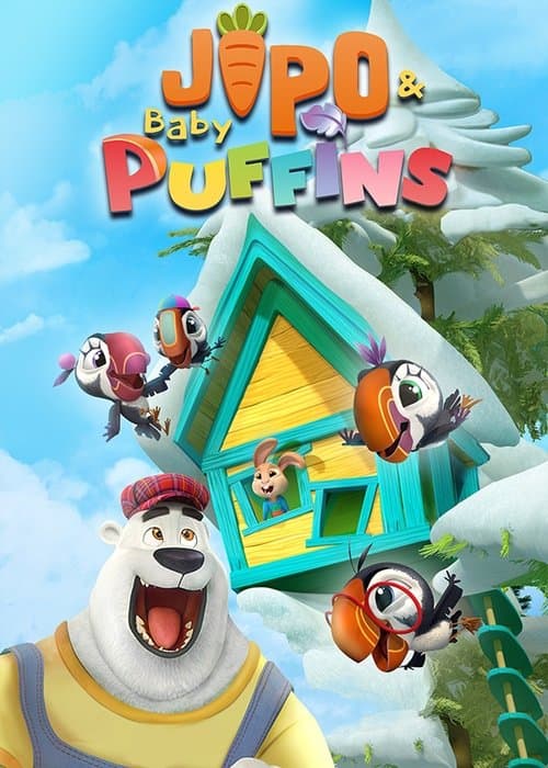 Baby Puffins & Bunny posteri